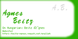 agnes beitz business card